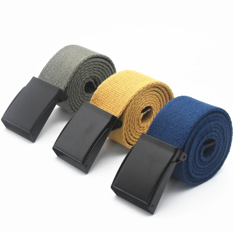 Customized men's casual multi-color webbing belt